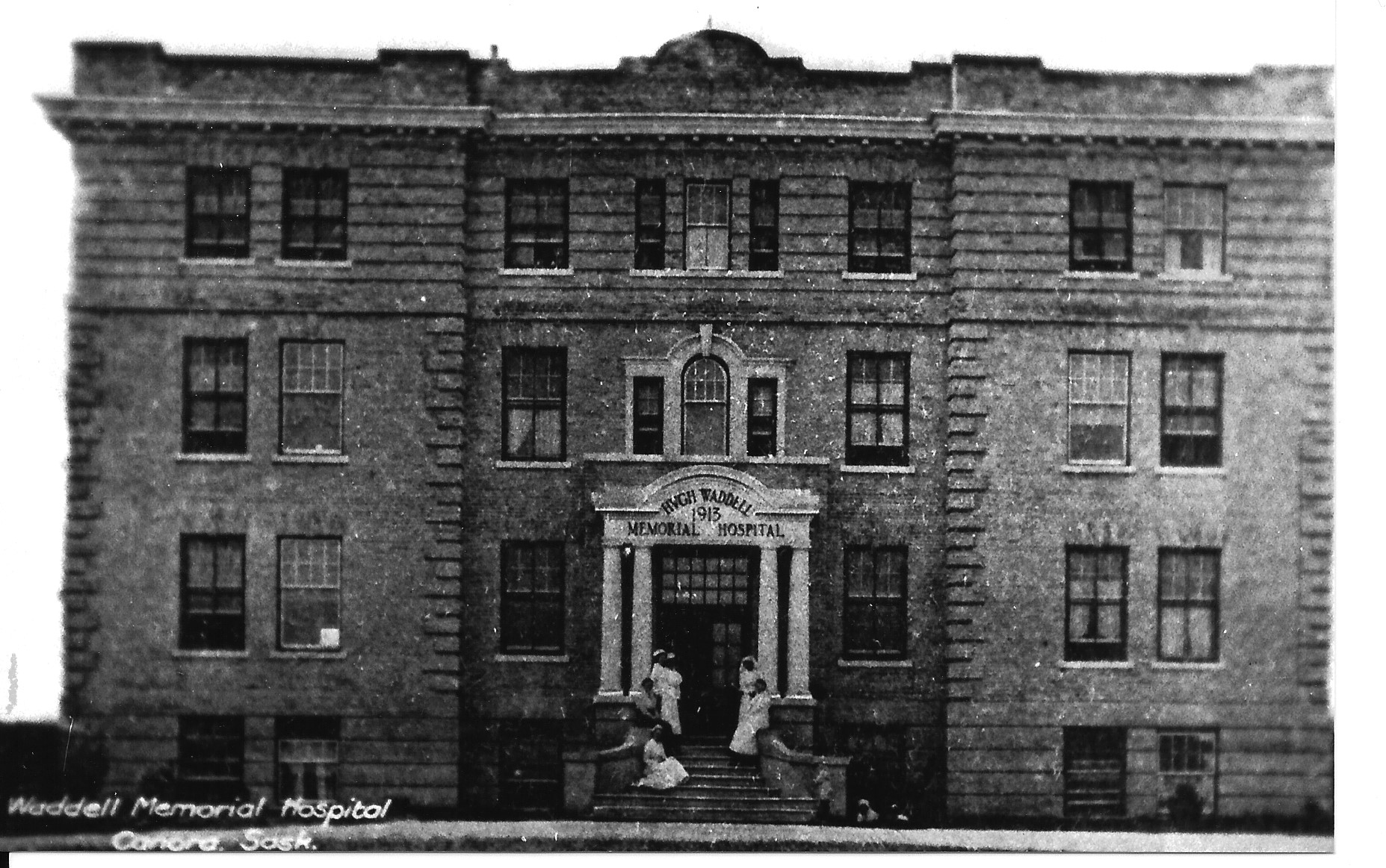 Historical PHOTO of Hugh Waddel Memorial Hospital in Canora Saskatchewan 